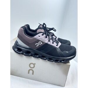 Size 9 - On Cloudrunner Low Black/Grape Wmn Waterproof Running NIB 52.98636